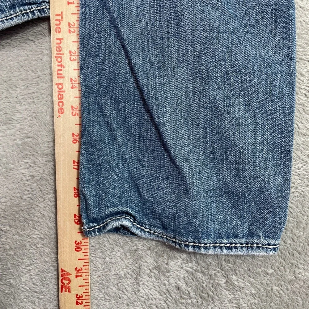 BKE Alec Jeans Mens 29x30 Blue‎ Straight Leg Contrast Stitch Stretch ABP5099